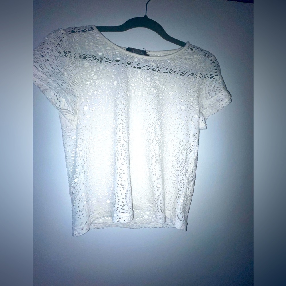 NWOT Neesha Crochet top - no flaws - swim top or casual - super stretchy